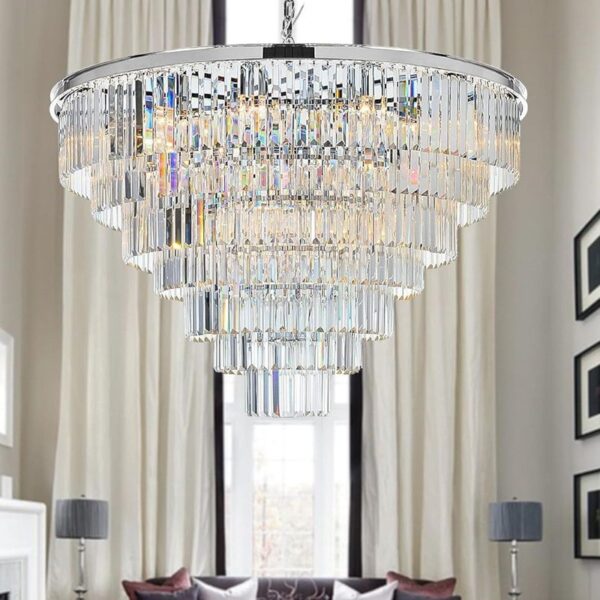 Modern Crystal Chandelier Lighting Electroplated Frame - Image 7