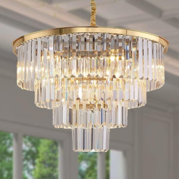 Modern Crystal Chandelier Lighting Electroplated Frame - Image 6