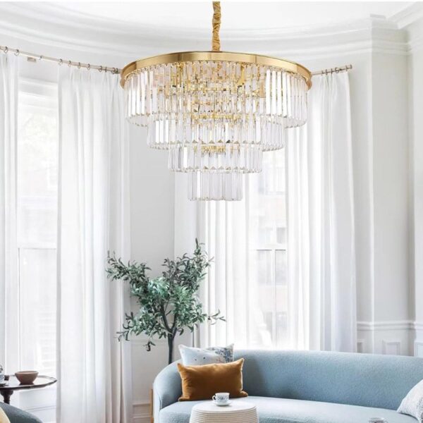 Modern Crystal Chandelier Lighting Electroplated Frame - Image 5