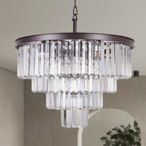 Modern Crystal Chandelier Lighting Electroplated Frame - Image 8