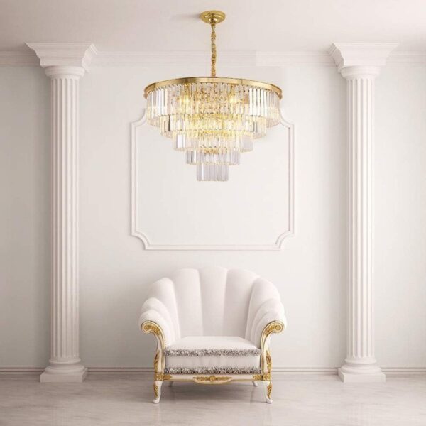 Modern Crystal Chandelier Lighting Electroplated Frame - Image 4