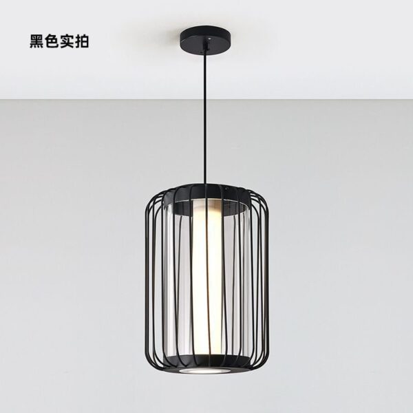 Modern Nordic Metal Gold Cage LED Ceiling Pendant Light - Image 5