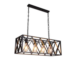 Vintage Industrial Black Iron Dining Room Pendant Light