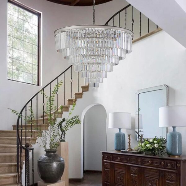 Modern Crystal Chandelier Lighting Electroplated Frame - Image 3