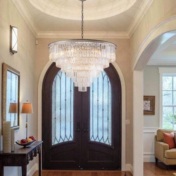 Modern Crystal Chandelier Lighting Electroplated Frame - Image 2