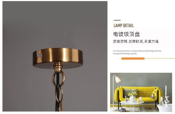 Retro Crystal Pendant Light for Dining Room Black , 3 Size - Image 5
