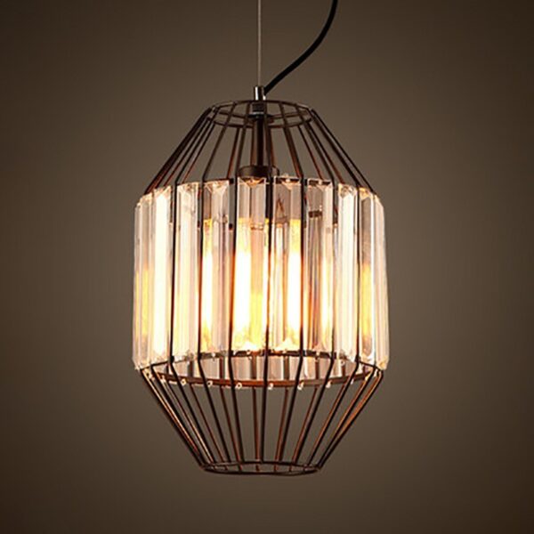 Vintage Crystal Pendant Lights Retro Restaurant Chandelier - Image 8