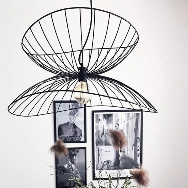 Modern Iron Hat Pendant Light Living Room Hanging Lamp - Image 3