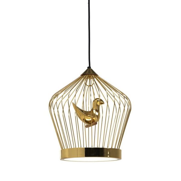 Modern Nordic Gold Metal Cage Ceiling Pendant Lights - Image 3
