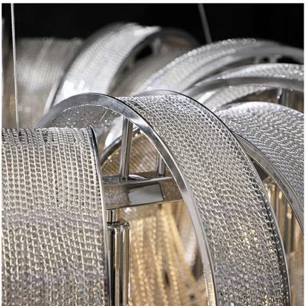 Luxury Metal Chain Chandelier Pendant Light Hotel Decoration - Image 9