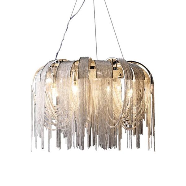Luxury Metal Chain Chandelier Pendant Light Hotel Decoration - Image 2