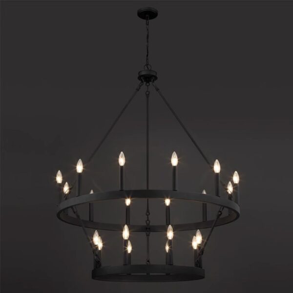 Vintage Metal Ring Chandelier Lighting for Dining Room - Image 6