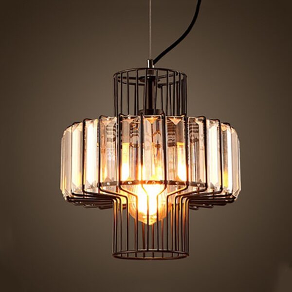Vintage Crystal Pendant Lights Retro Restaurant Chandelier - Image 5