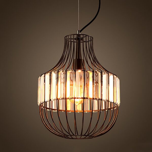 Vintage Crystal Pendant Lights Retro Restaurant Chandelier - Image 7
