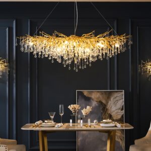 Crystal drop chandelier neoclassical chandelier