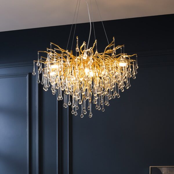 Crystal drop chandelier neoclassical chandelier - Image 9