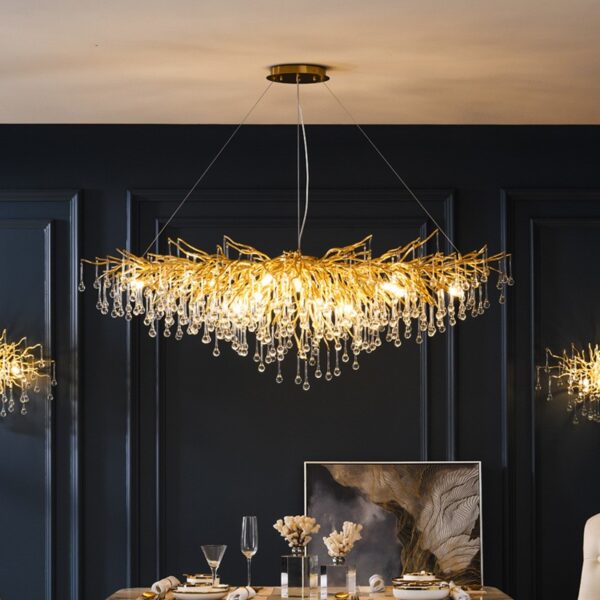 Crystal drop chandelier neoclassical chandelier - Image 7