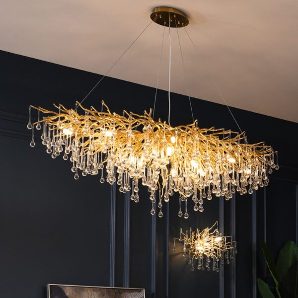 Crystal drop chandelier neoclassical chandelier - Image 6