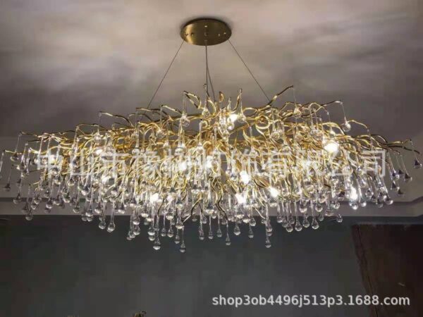 Crystal drop chandelier neoclassical chandelier - Image 2