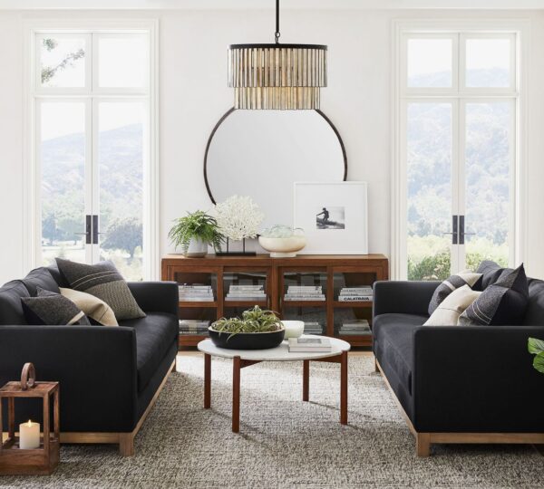 5-Light Farmhouse Coastal Capiz Seashells Chandelier in Matte Black with Rectangular Shells Panes for Dining - Image 3
