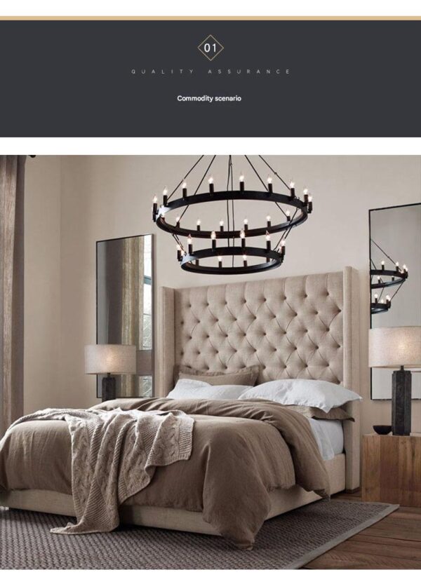 Vintage Metal Ring Chandelier Lighting for Dining Room - Image 3